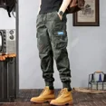thumbnail image 4 of Pantalones cargo para hombre, pantalones de trekking, senderismo, para hombre, pantalones de chándal para exteriores de alta calidad, pantalones de camuflaje color caqui, algodón, casuales, estéticos,, 4 of 5