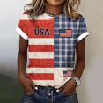 thumbnail image 6 of JFGHDG Women'S T-Shirts Retro Independence Anniversary Tee Years Anniversary Tee Historic 4th Of July Birthday Tee Classic Patriotic Tee For Anniversary Sky Blue XL, 6 of 8