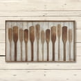 thumbnail image 5 of Creative Co-Op Wood Framed Wall Décor with Raised Paddles, Brown, 5 of 5