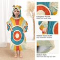 thumbnail image 3 of FORMRS Wearable Blanket Hoodie with Sleeves for Kids Cozy Flannel Sweatshirt, Colorful Circles, 3 of 7