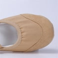thumbnail image 5 of ZACPNCV Ballet Shoes for Toddler Girls Cute Bow Canvas Dance Slippers Soft Stretch Split Sole No-Tie Yoga Gymnastics Shoes Khaki, 5 of 9