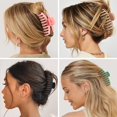 thumbnail image 3 of Pinzas para el pelo grandes de 4,3 pulgadas, antideslizantes, duraderas, para cabello fino para mujeres y niñas, pinzas para el pelo de sujeción fuerte para cabello grueso, 4 paquetes (negro, rosa nud Namotu PTL075, 3 of 7