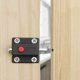 thumbnail image 3 of Botón pulsador de seguridad, pestillo deslizante de material ABS de baja resistencia con resorte para cerradura de puerta de gabinete, uso duradero no conductor, tornillo de fácil instalación y, 3 of 5