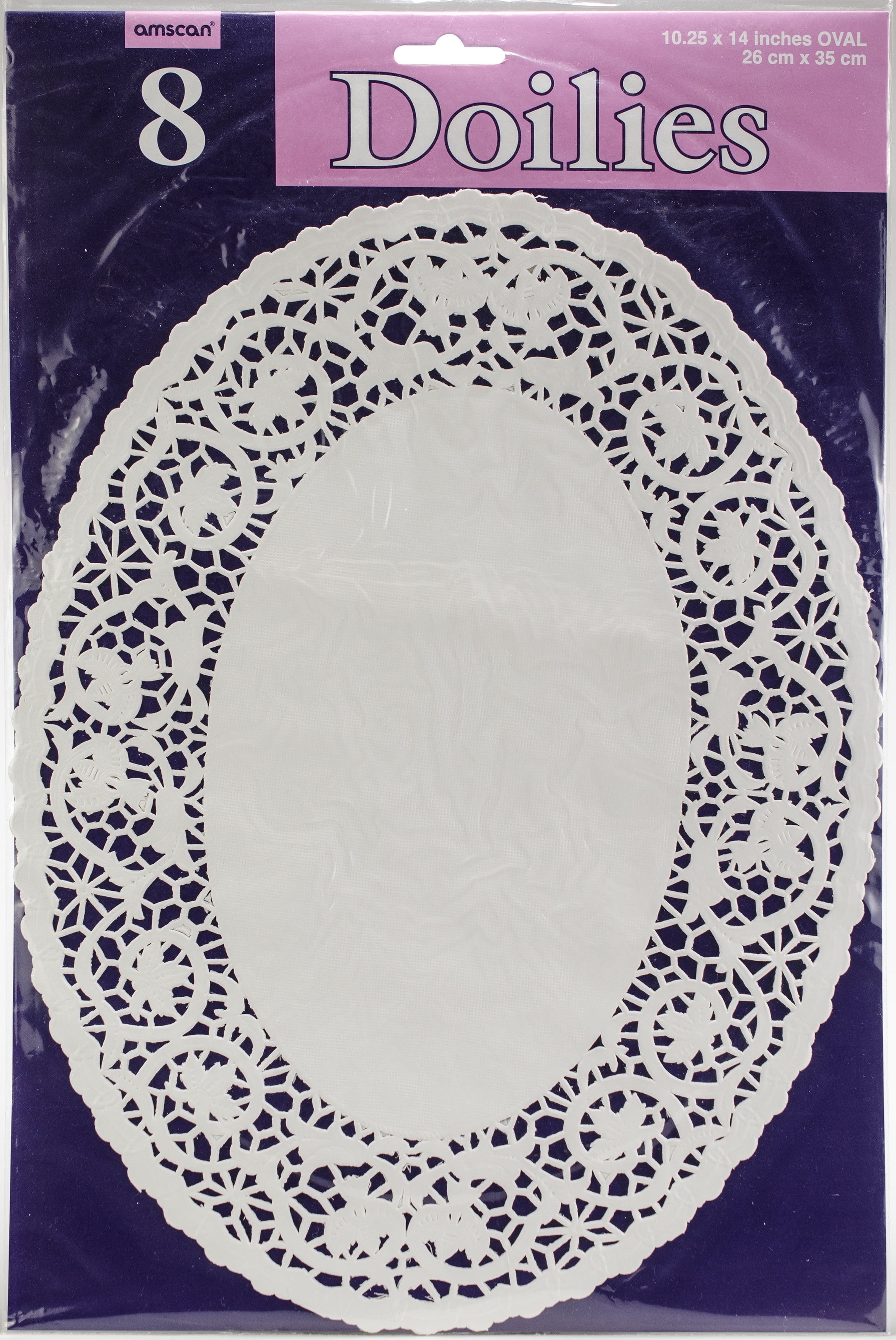 "Paper Doilies10.25"" Oval White 8/Pkg"