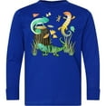 thumbnail image 3 of Inktastic Cute Lizards Hanging out Long Sleeve Youth T-Shirt, 3 of 5
