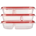 thumbnail image 2 of Rubbermaid Take alongs Divided Rectangular Food Storage Containers, 3.7 Cup, 3-Pack, 2 of 6