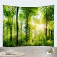 thumbnail image 2 of Tapiz de bosque Tapiz de naturaleza Colgante de pared Sol a través de Tre, 2 of 4