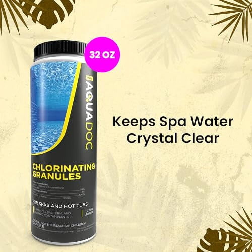 Hot Tub Chlorine & Spa Shock Kit - Hot Tub Starter Kit with Chlorine Free Shock & Chlorine Granules - Hot Tub Spa Starter Kit with Oxidizing Spa Shock by AquaDoc