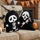 thumbnail image 1 of wonima44 2 Pcs Halloween Ghost Throw Pillow, Happy Fun Cute Plush Scream Ghostface Pillow Decorative Soft Plush Cushion for Gift Party Home Sofa Couch Bed Indoor Halloween Decor (Black, 13 x 16 inch), 1 of 1
