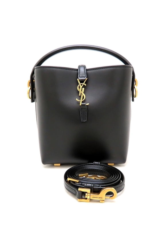 Pre-Owned Yves Saint Laurent SAINT LAURENT PARIS LE 37 Mini Bucket Bag 765870 Shoulder Leather...
