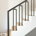 thumbnail image 5 of 6 Pack U-Shape Stair Railing Stair Railing Baluster for Stair Handrail Black, 5 of 13