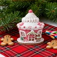 thumbnail image 5 of Pink Gingerbread House Decor, Light Up Gingerbread House Xmas Village Ornaments, LED Candy House for Christmas Decor, 5 of 7