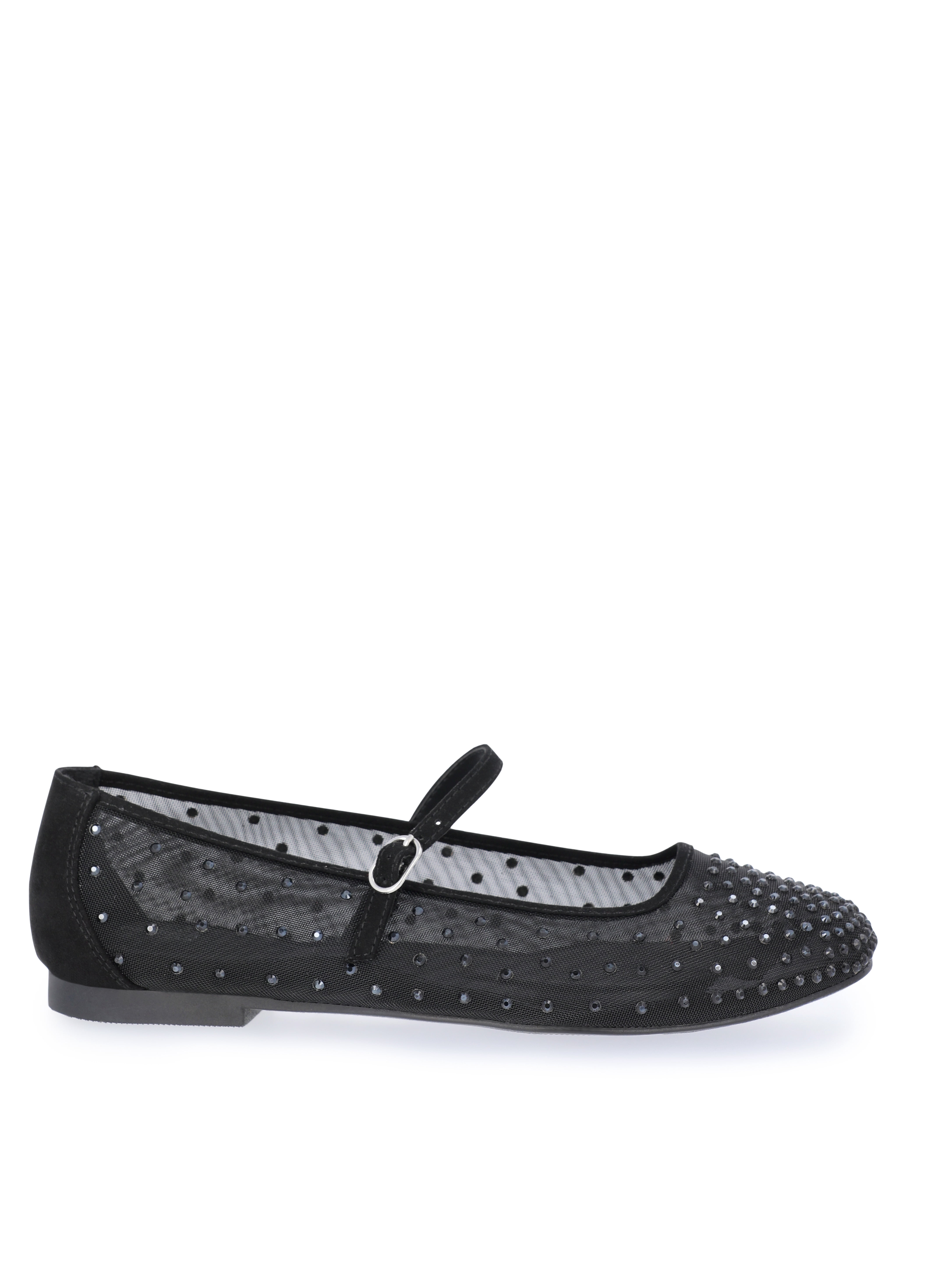 Time and Tru Women's Rhinestone Mary Jane Flats