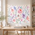 thumbnail image 5 of Pink Blooms and White Flower in a Lush Garden, Serene Watercolor for Flower Lovers, Botanical Wall Art, Mother'S Day Gift, Tapestry Wall Hanging for Bedroom and Living Room, 5 of 7