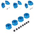 thumbnail image 6 of Dualoai 12mm Wheel Hex Hub Drive Adapters 1/10 10208 1/12 H12Y H12Y+ Blue, 6 of 7