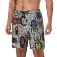 thumbnail image 1 of Fotbe Bright Insects Traje de Baño para Hombre – Shorts de Natación de Secado Rápido con Forro y Bolsillos-3X-Large, 1 of 6