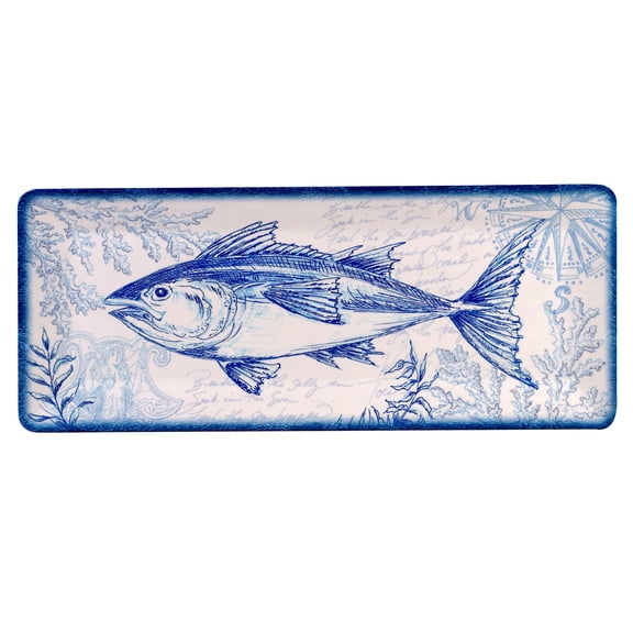 Certified International 28199 Oceanic Rectangular Platter, 19- inch Length, Melamine