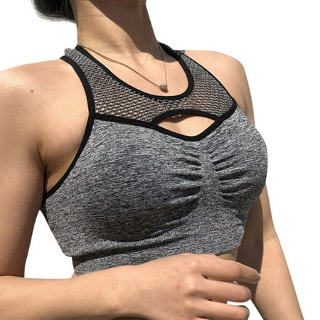 

Women Yoga Sports Bra Underwear Hollow Breathable Stretchy for Fitness Running M