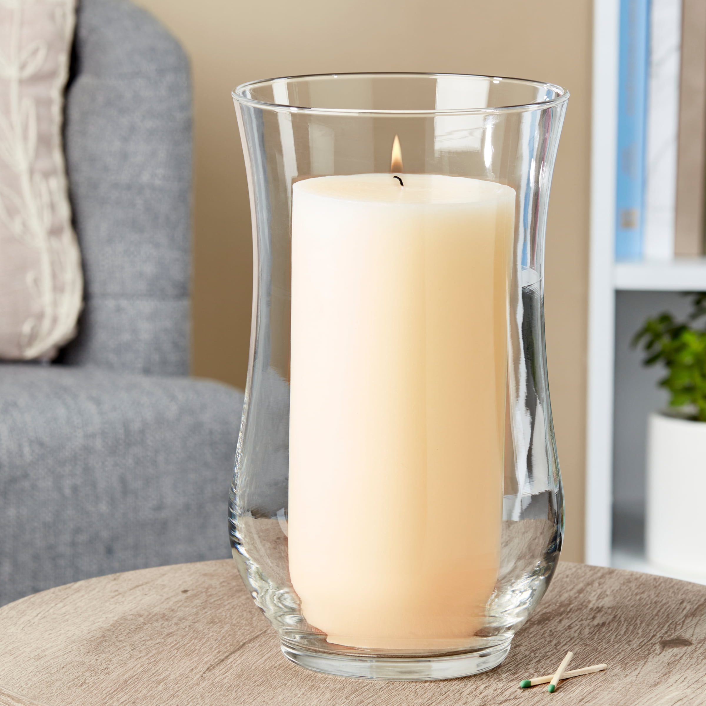 Mainstays Unscented Pillar Candle, 4 x 8 inches, Ivory