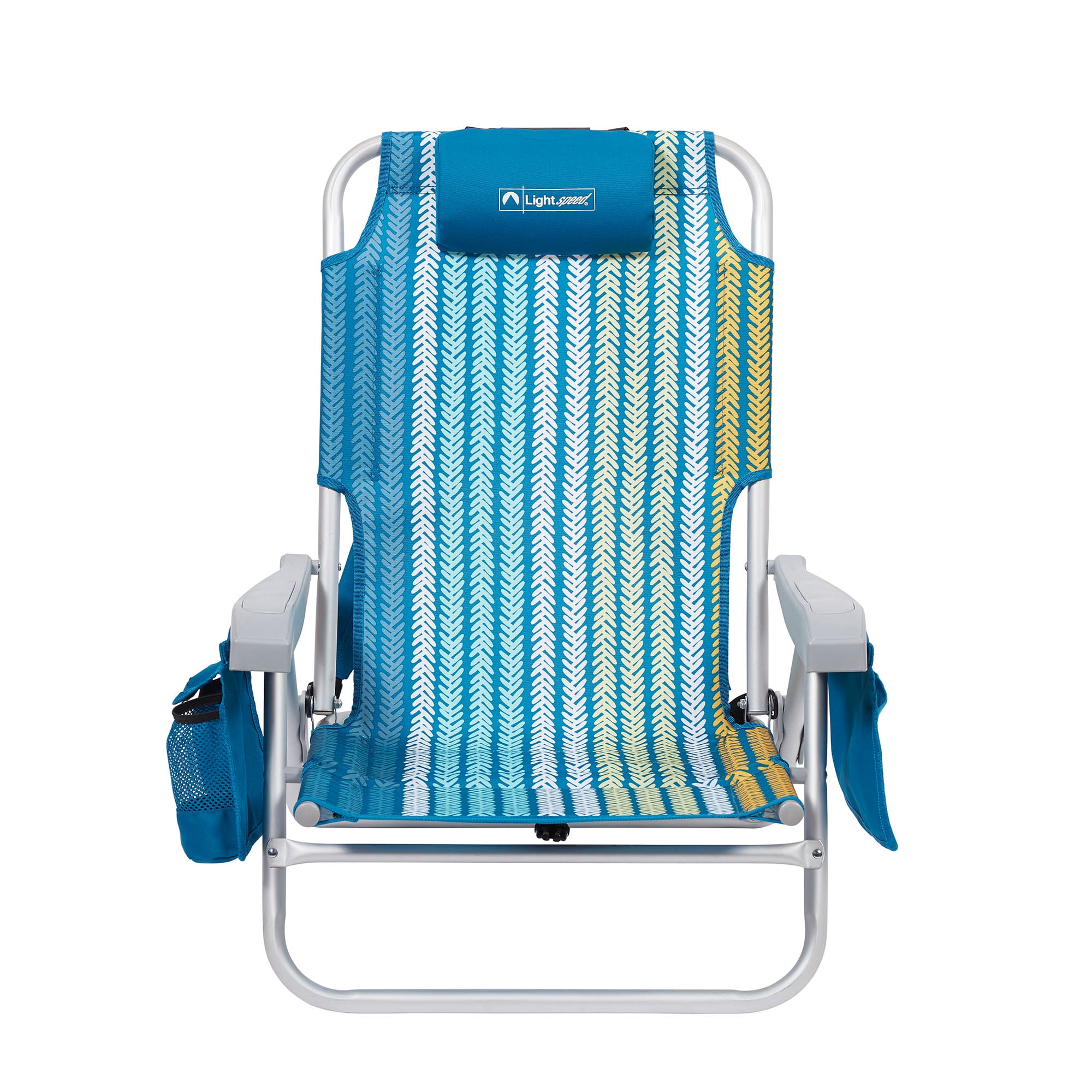 Mud Stripes Lightspeed Outdoors 2-Pack Lounger Park and Beach Chair 