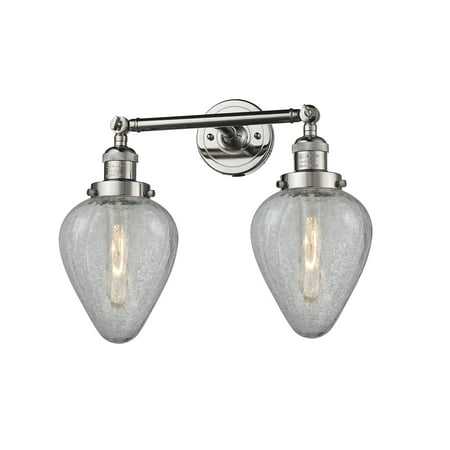 

Innovations Lighting 208 Geneseo Geneseo 2 Light 17 Wide Bathroom Vanity Light - Nickel