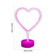 thumbnail image 3 of Decoración de luz LED de neón para el día de San Valentín | Diseño de amor de corazón | Alimentación por batería USB o 3 AA | Luz nocturna de fiesta romántica | 20x29cm | Decoración de aniversario, 3 of 6