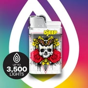 DJEEP Pocket Lighters, TATTOO Collection, 24 Count Pack of Disposable Lighters