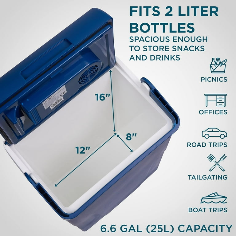 Ivation 25 Liter Portable Electric Cooler and Warmer - Great for Camping, Travel and Picnics