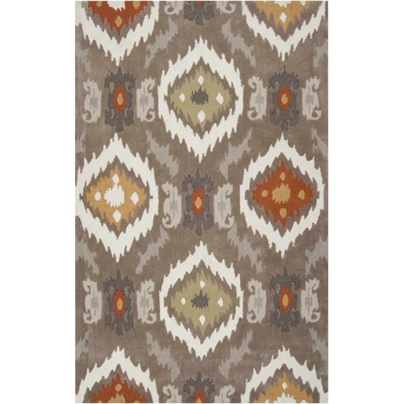 Hauteloom Cokato Living Room, Bedroom Area Rug - Bohemian/Global - Ivory, Taupe, Charcoal - 2' x 3'