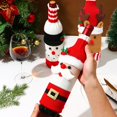 thumbnail image 4 of Christmas Wine Bottle Cover Set Santa Snowman Woven Wine Bottle Bags For Christmas Party Dinner Table Decorations New Year Gifts, 4 of 4