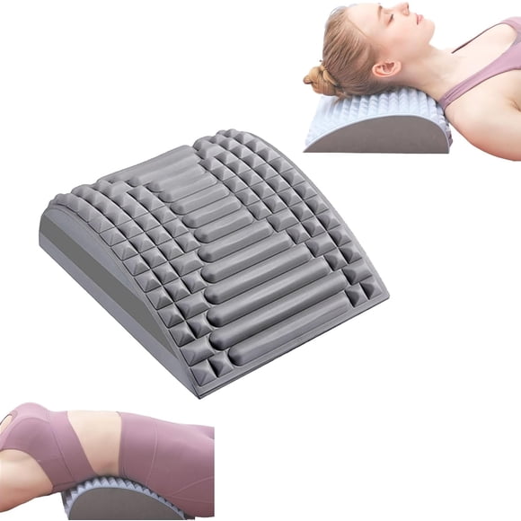 XINQIHANG Refresh - Neck & Back Stretcher, Back Neck Cracker for Lower Back Pain Relief,Sciatica Pain Relief,Lumbar Support, Herniated Disc,Lumbar Soothing Device for Herniated Disc (Grey)