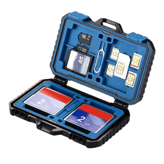 PULUZ PU5002 Waterproof Storage Box for Memory Card Reader - Suitable for USB CF TF Reader SIM Cards, Compatible with Tablets, Computers, Notebooks & Android Smartphones