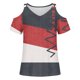 thumbnail image 3 of Camisas de Manga Corta para las Mujeres Blusa de Cuello Redondo de Impresión Casual, Top de Algodón de Imitación Ligero para el Hogar, el Uso Diario Y las Cuatro Estaciones, 3 of 4