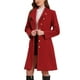 thumbnail image 4 of Abrigo Peacoat Chic para Mujeres Invierno con Cuello Alto, Botones, Abrigos Medios Largos con Cinturón XL Rojo, 4 of 6