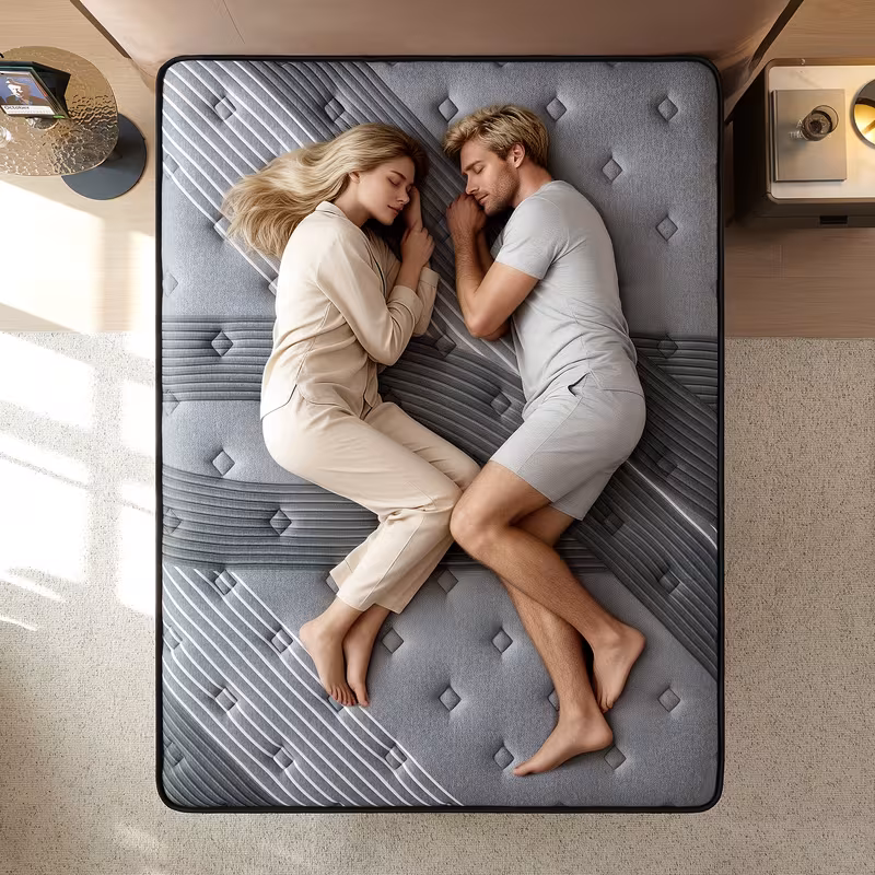 TWIN XL-2 Size 12-Inch Medium Firm Hybrid Mattress in a Box, Euro Top with ActiveCool Gel Memory Foam for Pressure Relief & Motion Isolation, Fiberglass-Free, CertiPUR-US Certified