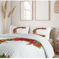 thumbnail image 6 of Ambesonne Christmas Alphabet Duvet Cover Sets, Motif C Letter, 2-Queen, Pearl and Olive Green, 6 of 7