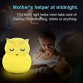 thumbnail image 5 of creamy white Luz De Noche De Búho Para Niños Luz Nocturna De Silicona Recargable Para Bebés Control Remoto Para Dormitorio Lámpara De Noche Para Guardería Con Temporizador De Apag, 5 of 5