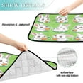 thumbnail image 4 of Qxltty Cute White Rabbits Eating Carrots Cat litter Pads Pet Set of 3 Diaper Mats Center Anti-leakage Layer Absorbent Soft and Comfortable, 4 of 7