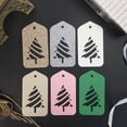 thumbnail image 5 of Etiquetas Kraft para manualidades navideñas, etiquetas de papel para envolver regalos, etiquetas colgantes, tarjetas de papel con ciervos de Papá Noel, suministros para fiestas de Navidad y Año Nuevo, 5 of 5