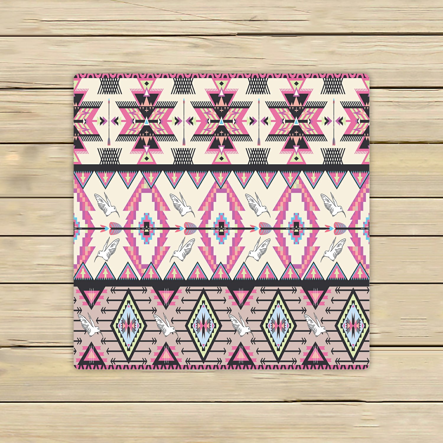 ABPHQTO Colorful Aztec Pattern With Birds And Arrow Towels Beach Bath