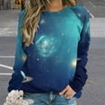 thumbnail image 2 of Sweatshirt For Womens Crewneck Galaxy Star Outer Space Hoodies Teen Girls Cute, 2 of 7