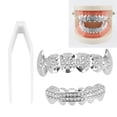 thumbnail image 4 of Hip Hop False Teeth, Safe Fashionable Hip Hop Teeth Decoration  For Birthday For Halloween Party For Concert Gold,Silver, 4 of 8
