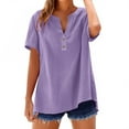 thumbnail image 2 of Weikingp Tops For Women Trendy Summer Shirts For Women Womens Basic Tee Shirts Short Sleeve Shirts For Women Going Out Tops For Women Gray 4XL, 2 of 8