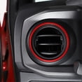 thumbnail image 3 of 4 piezas embellecedores de anillo de círculo exterior circundante de ventilación de aire acondicionado interior de automóvil rojo para 2016-2023 DENGXMXG, 3 of 5