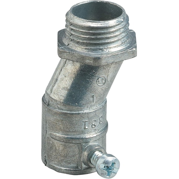 Thomas & Betts Offset Set Screw Conduit Connector - Zinc - 1-1/2 In, Multicolor