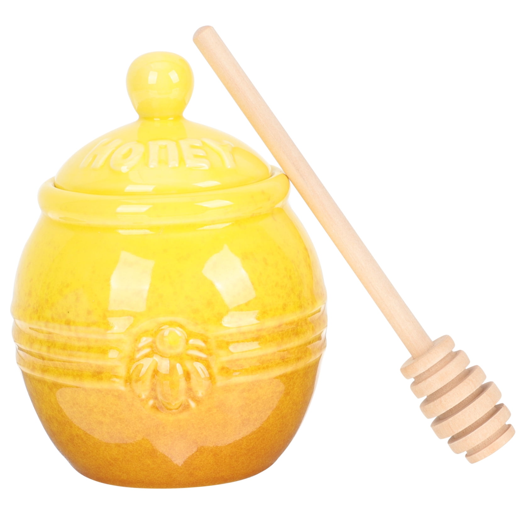 MLINS  Home Syrup Jar Storage Honey Jars with Dipper Container Lid