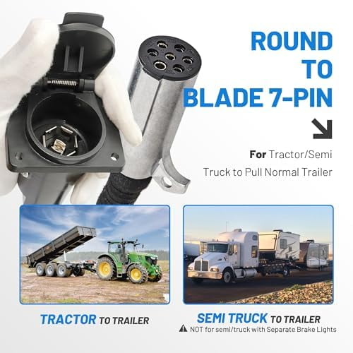 Uriah Products ADAPTOR Harness 7 Way Rv Rnd To 6Way Rnd In The Trailer Parts & Accessories Department At - Foto 8