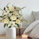 thumbnail image 4 of Adorno de pared portátil con flores artificiales, ideal para bodas y el hogar. Flores de seda realistas, soporte plegable de mesa, estructura metálica, perfecto para el dormitorio., 4 of 8