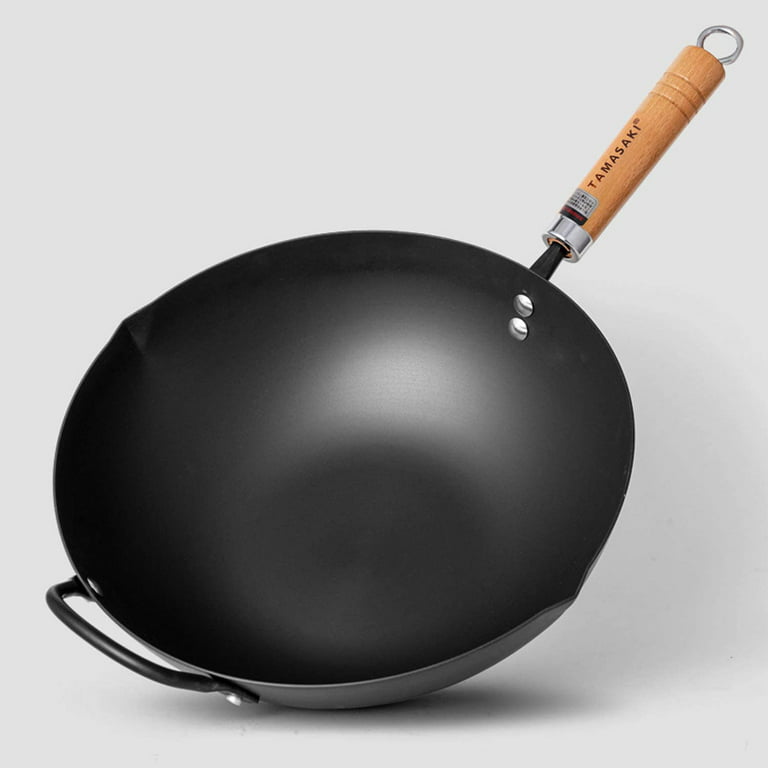 Cast Iron Shallow Concave Wok, Black - by Utopia Kitchen – Kitchen Hobby