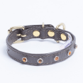 thumbnail image 1 of Collier pour Chien en Cuir ATHENS à une Rangée avec Strass, 1 of 3